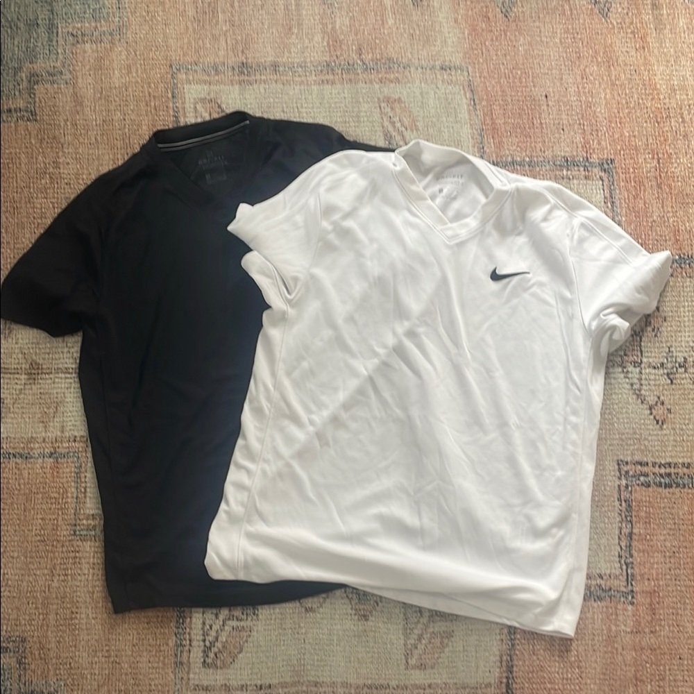 Nike Dri-Fit Mens Black and White T-Shirts